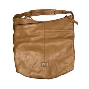 Kooba Brown Leather Large Slouch Shoulder Bag Purse Asymmetrical Pockets